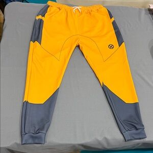 Men's Yellow and Gray Wolverine Costume Pants